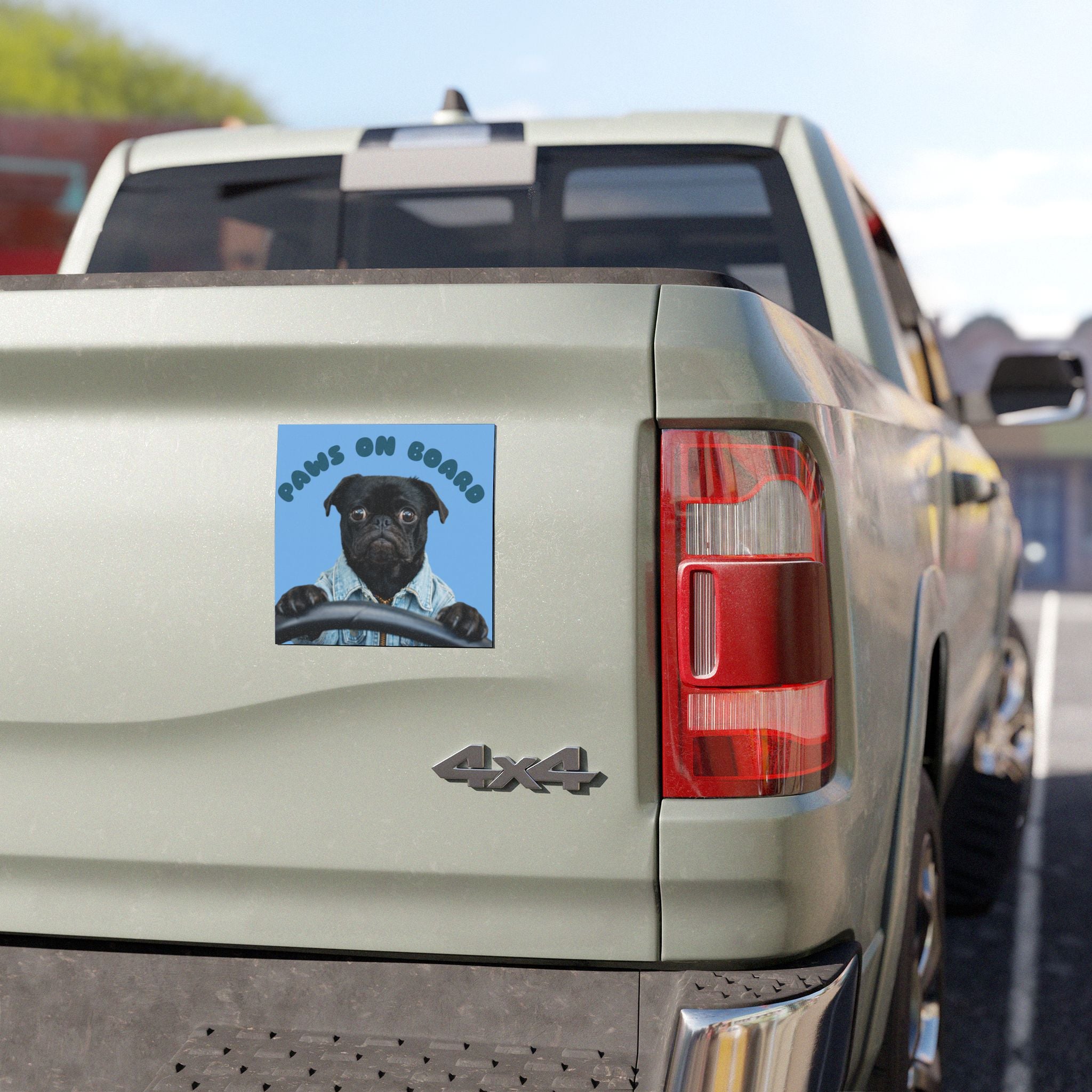 Paws On Board Car Magnet