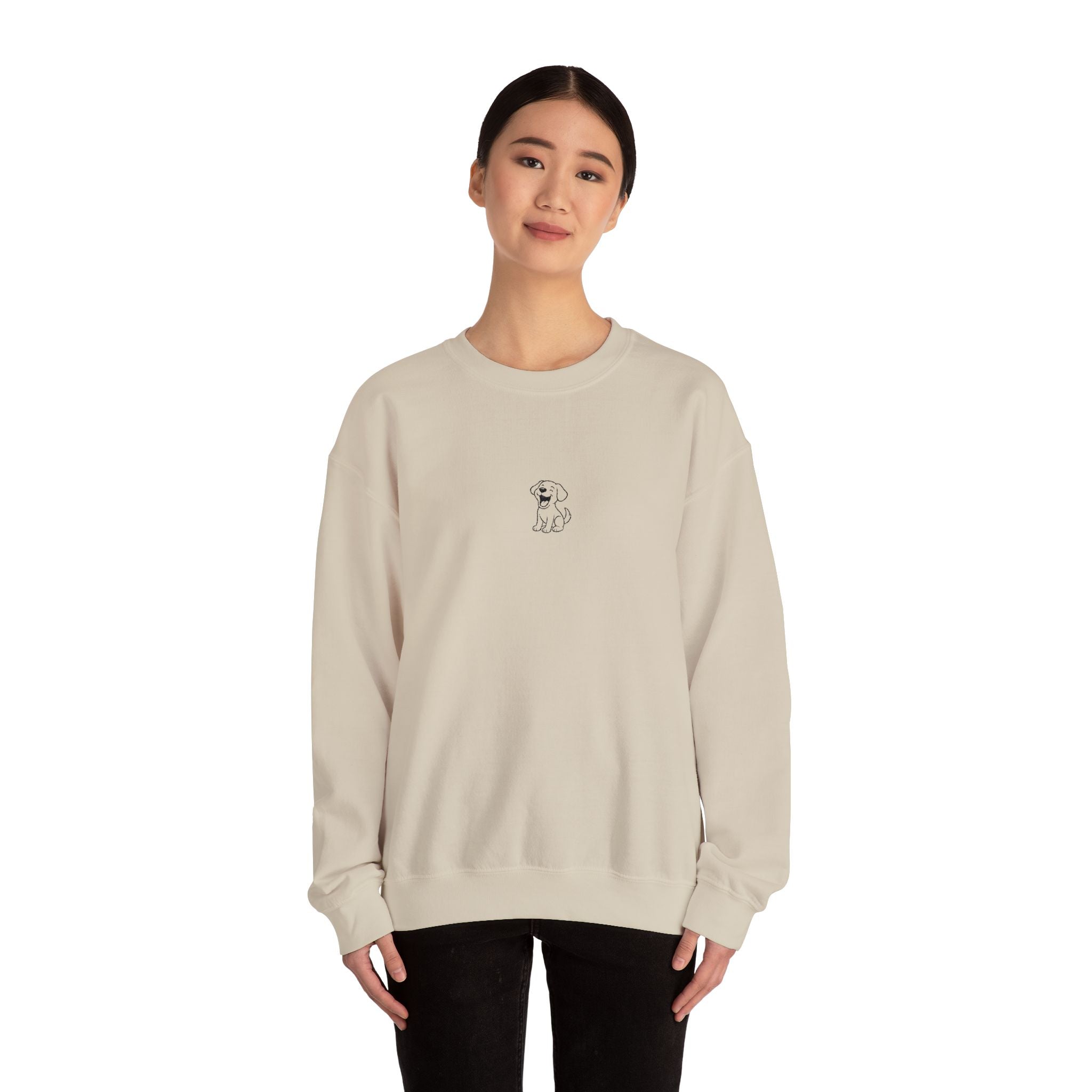 Crewneck Sweatshirt — Dog lovers embroidery
