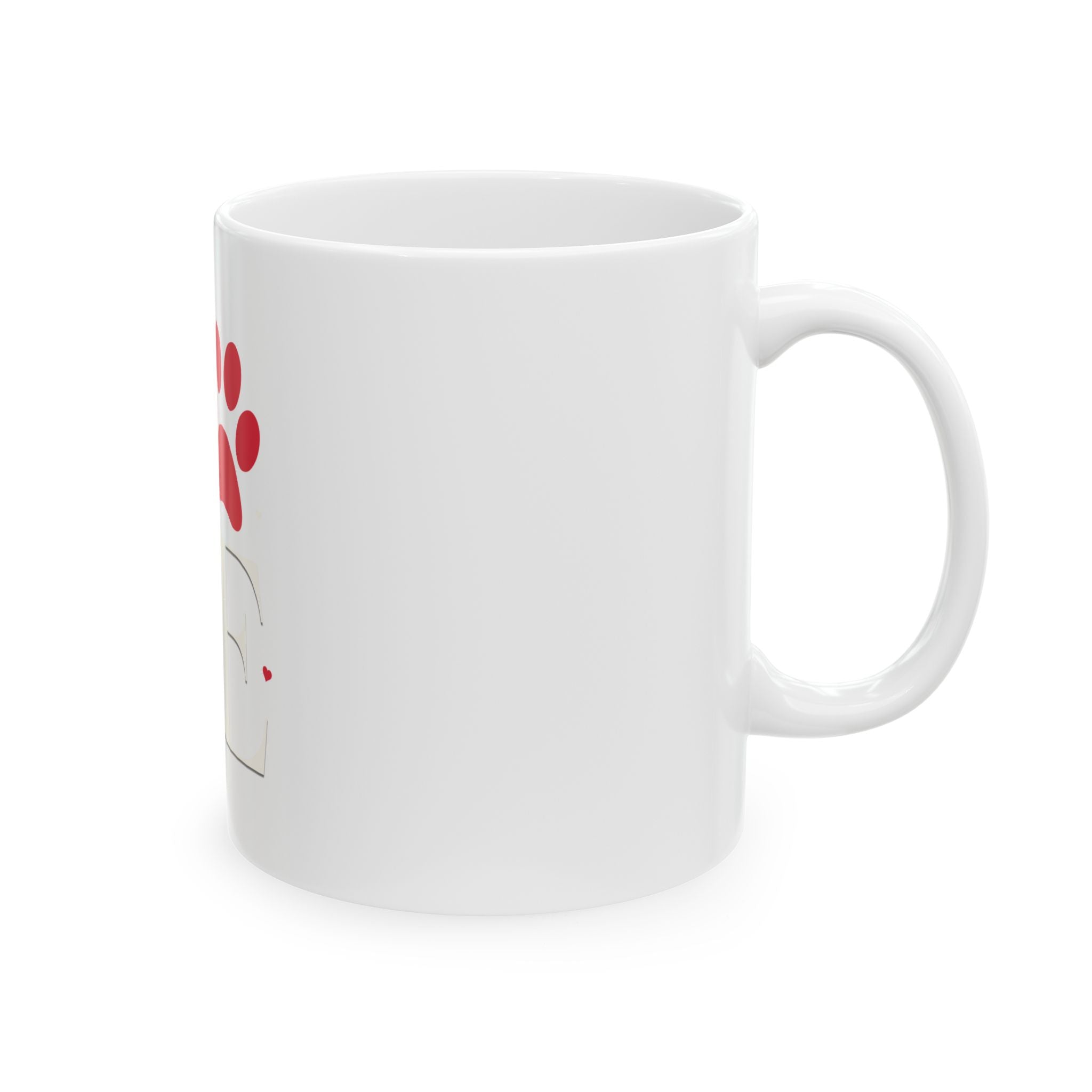 Love Paw Ceramic Mug — Pet Lover Coffee Cup (11oz)