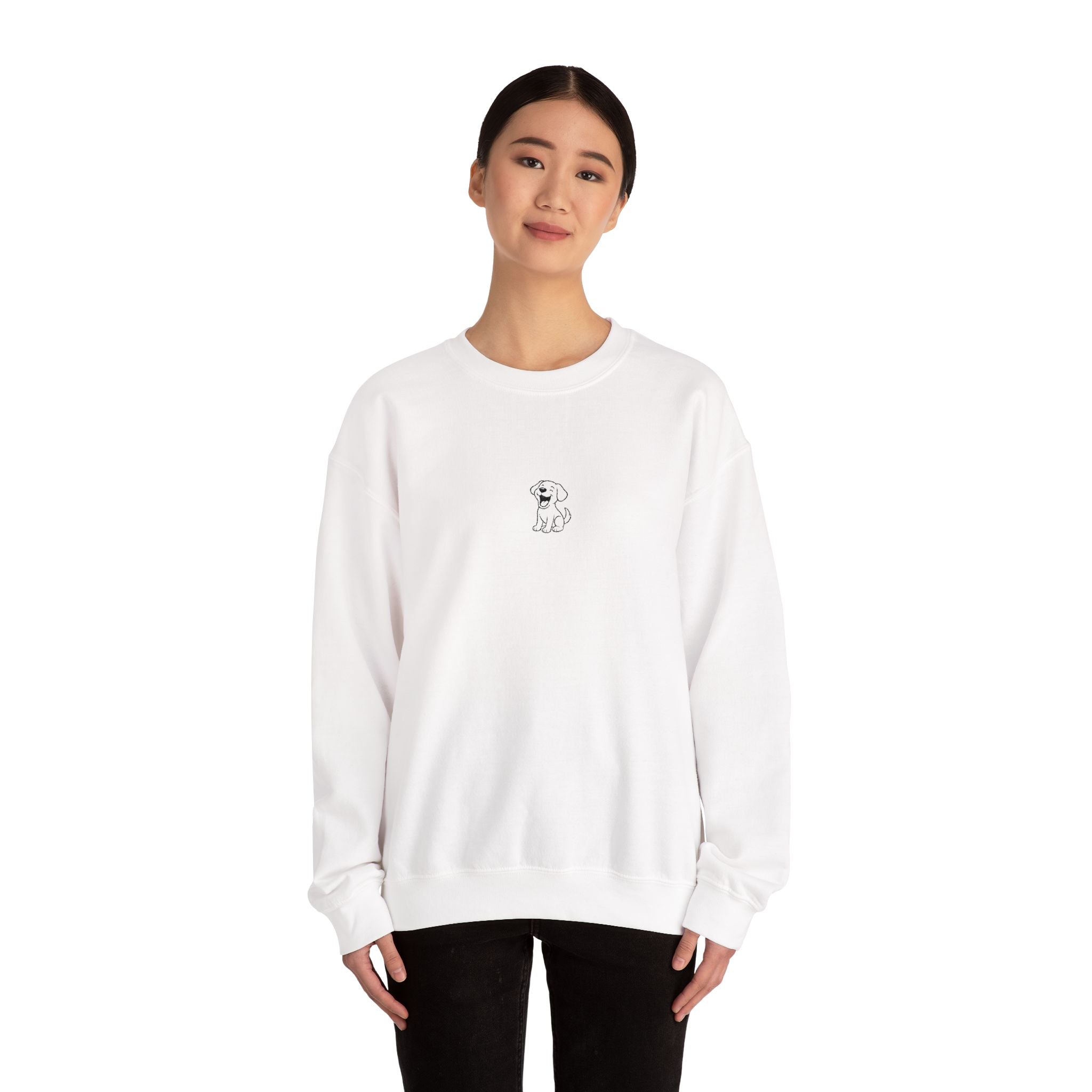Crewneck Sweatshirt — Dog lovers embroidery