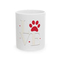 Love Paw Ceramic Mug — Pet Lover Coffee Cup (11oz)
