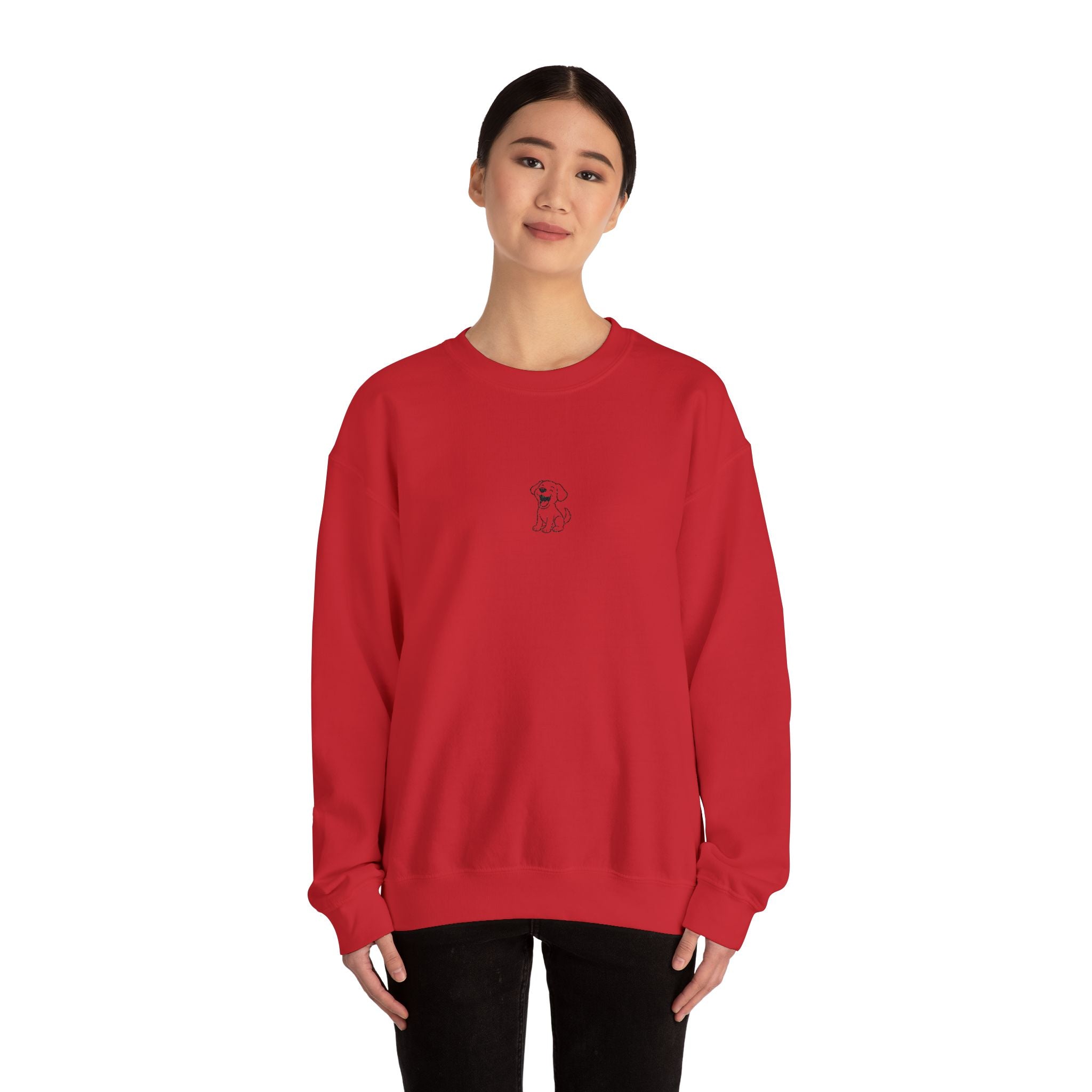 Crewneck Sweatshirt — Dog lovers embroidery
