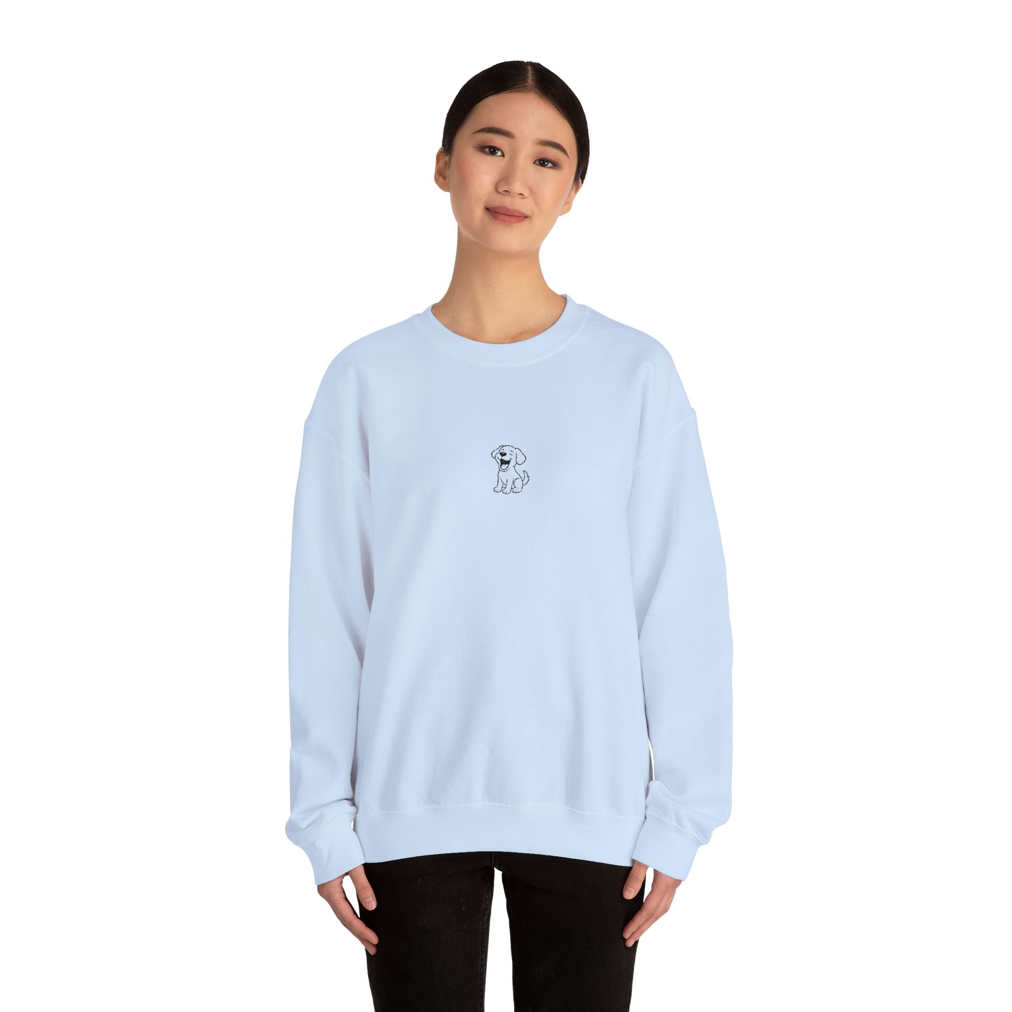 Crewneck Sweatshirt — Dog lovers embroidery