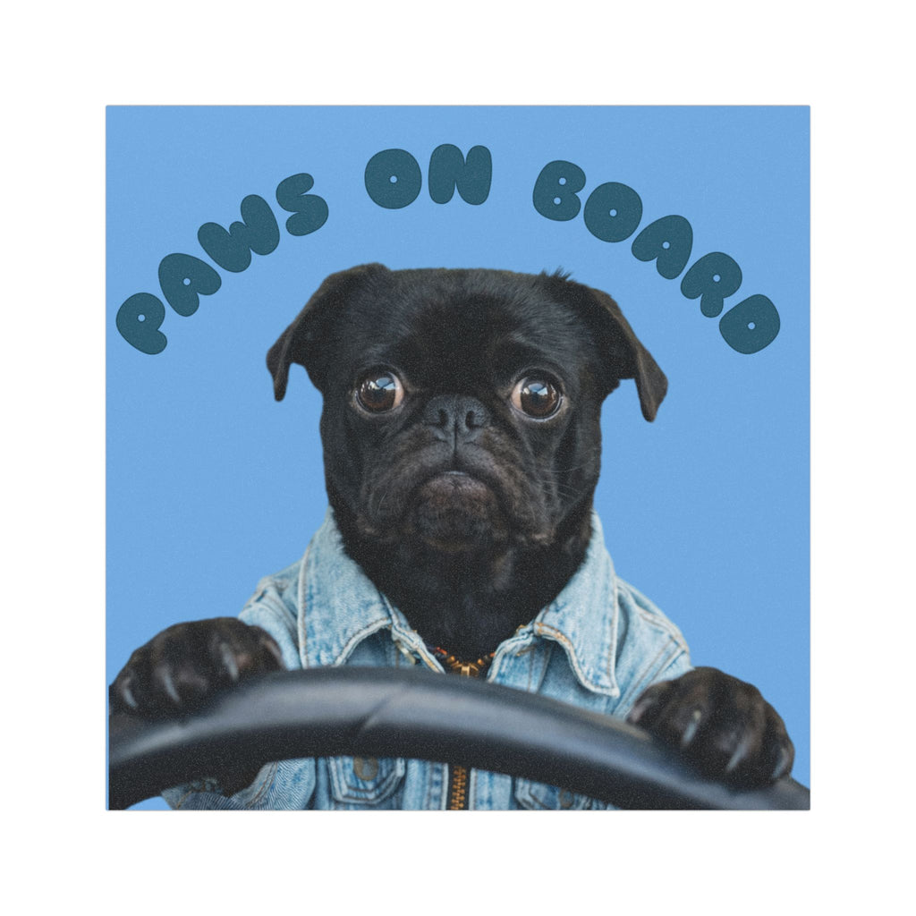 Paws On Board Car Magnet