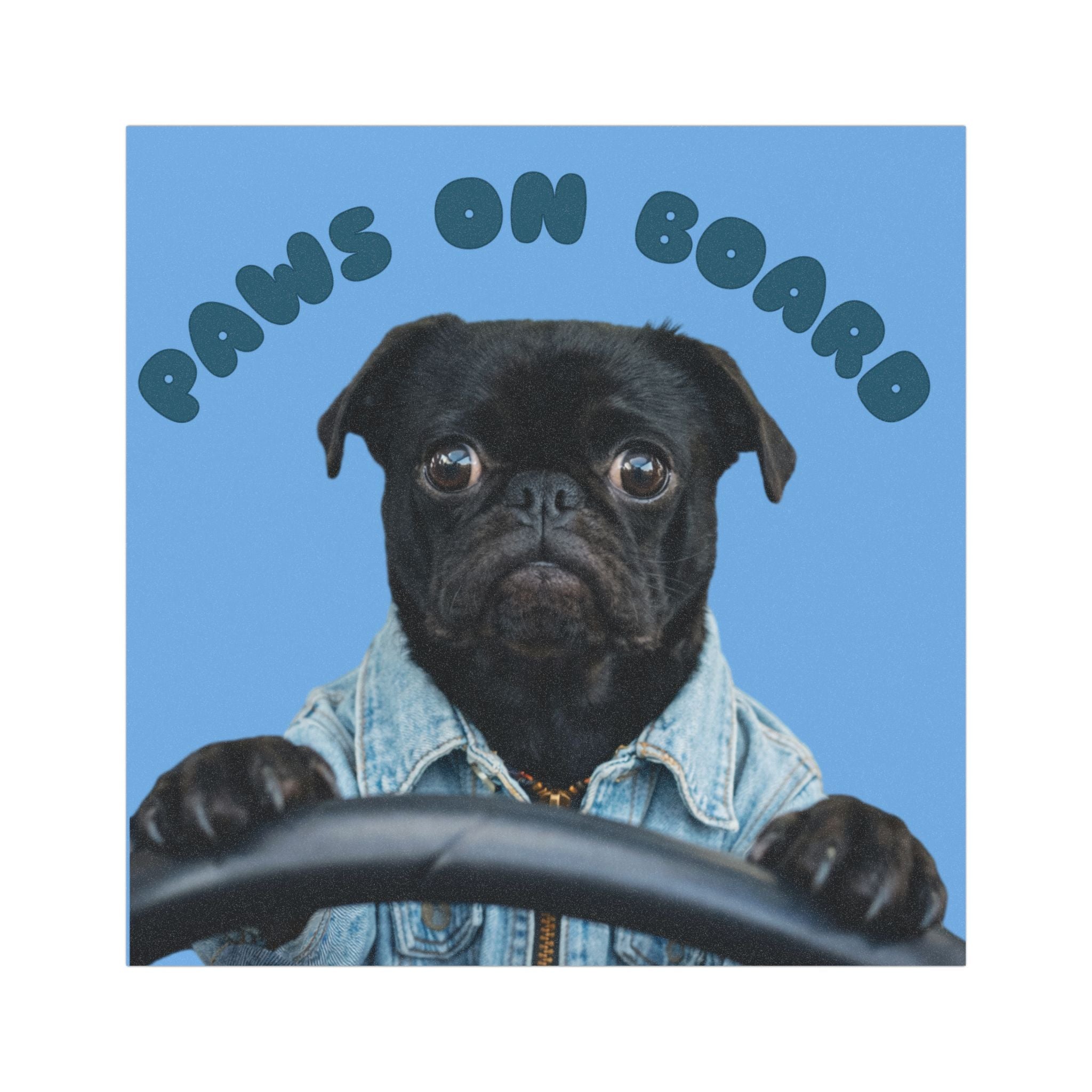 Paws On Board Car Magnet