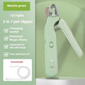 2 In 1 Pet Nail Clippers With Led Light